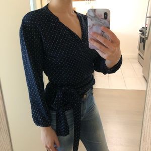 J Crew Wrap Top